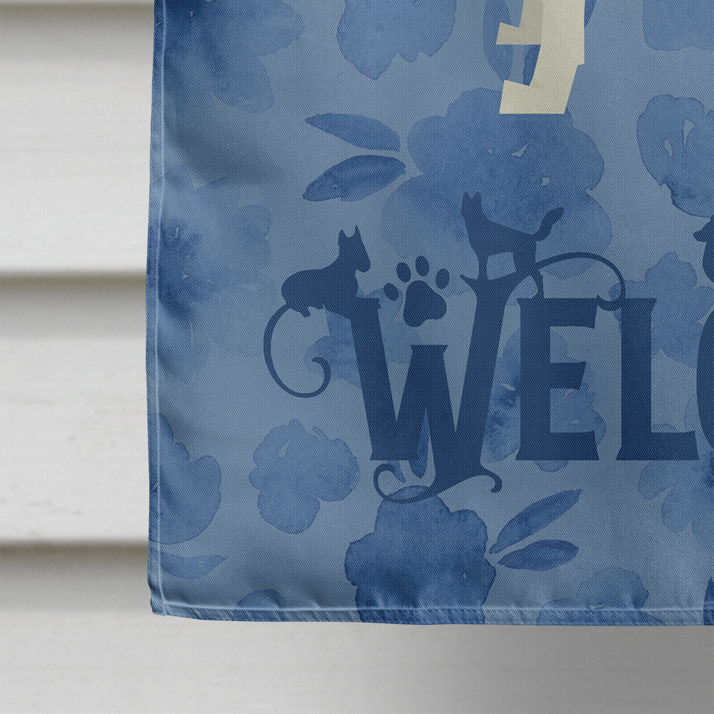 Great Dane Welcome House Flag 28x40 Porch Sleeve Pole Decorative Outside Yard Banner Artwork Wall Hanging, Polyester