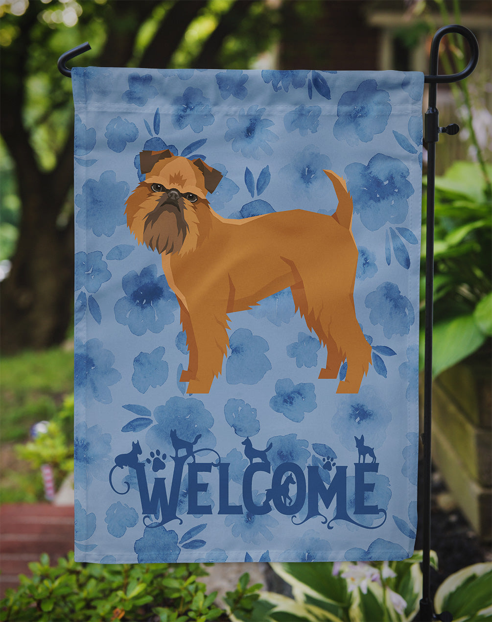 Brussels Griffon Welcome Garden Flag Mailbox Decorative Yard Banner Outside Patio Artwork for Flower Beds, Garden Size, Multicolor