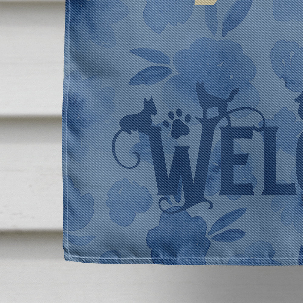Labrador Retriever Welcome House Flag 28x40 Porch Sleeve Pole Decorative Outside Yard Banner Artwork Wall Hanging, Polyester