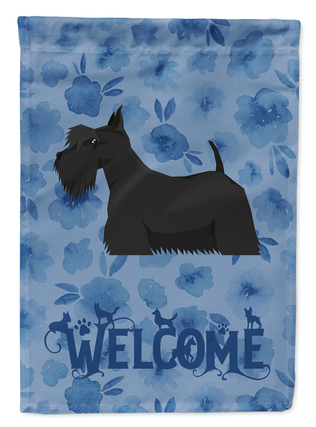 Scottish Terrier Welcome Garden Flag Mailbox Decorative Yard Banner Outside Patio Artwork for Flower Beds, Garden Size, Multicolor