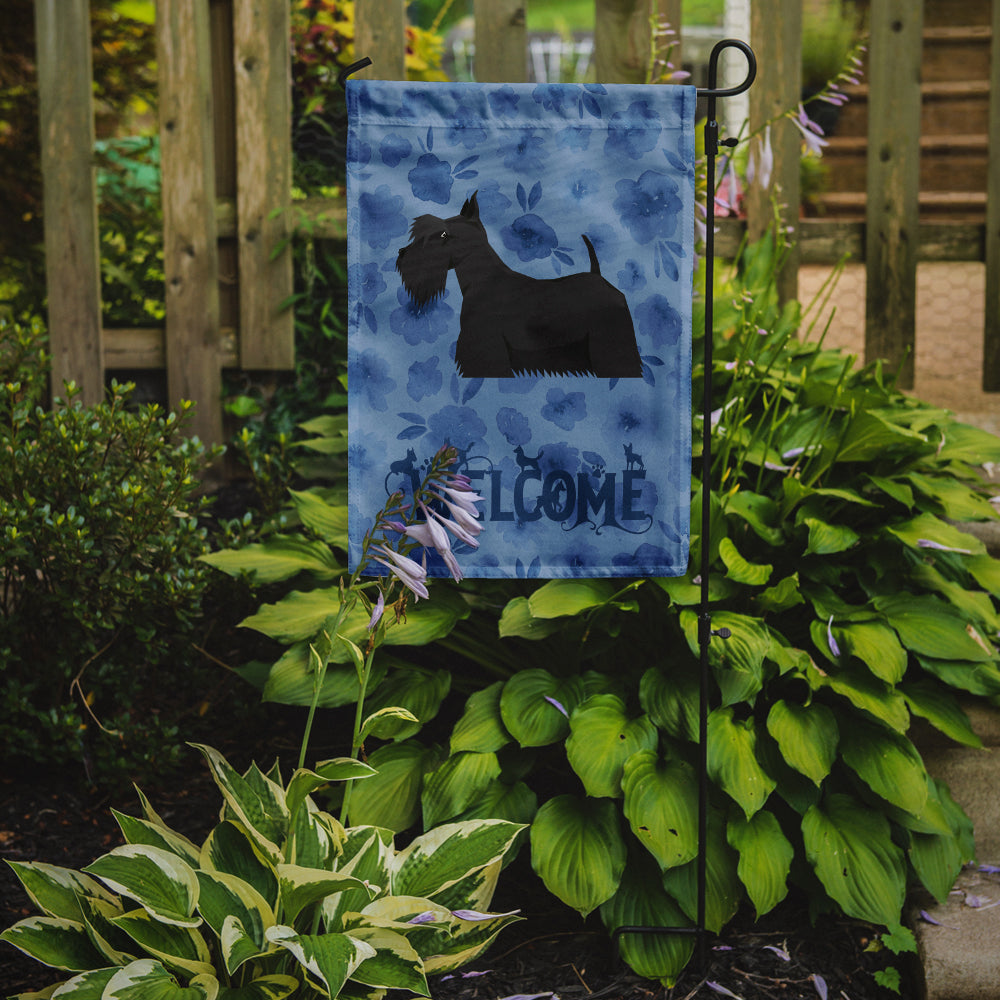Scottish Terrier Welcome Garden Flag Mailbox Decorative Yard Banner Outside Patio Artwork for Flower Beds, Garden Size, Multicolor