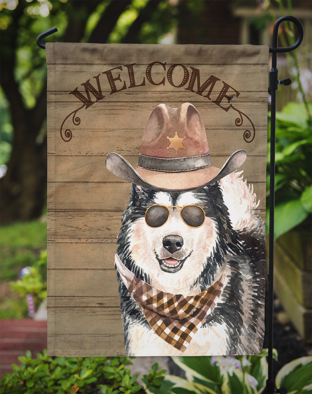 Alaskan Malamute Country Dog Garden Flag Mailbox Decorative Yard Banner Outside Patio Artwork for Flower Beds, Garden Size, Multicolor
