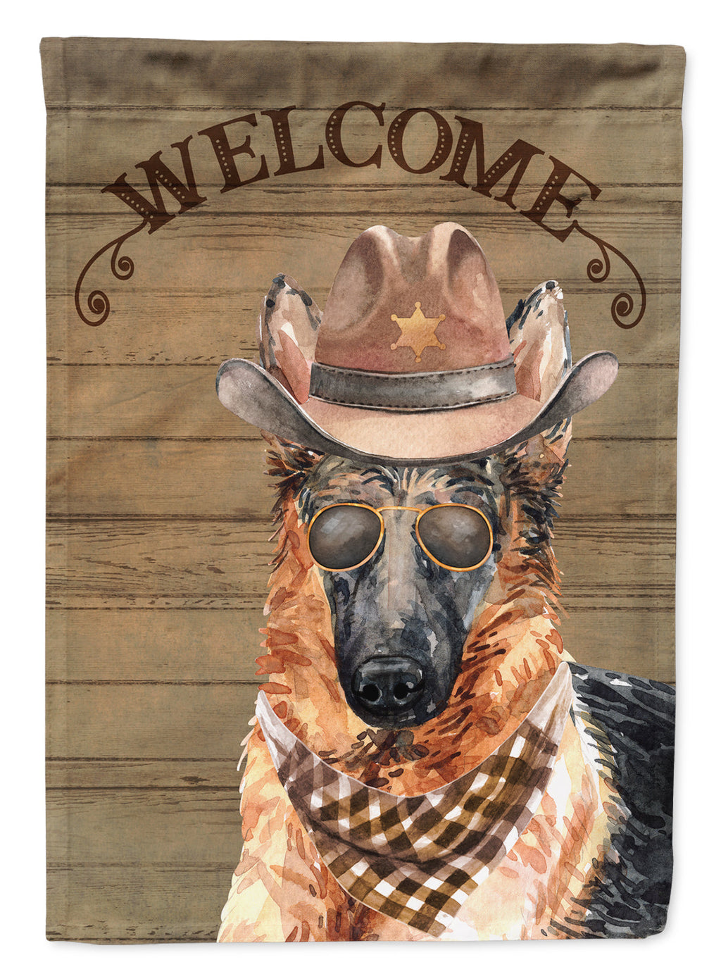German Shepherd Country Dog Garden Flag Mailbox Decorative Yard Banner Outside Patio Artwork for Flower Beds, Garden Size, Multicolor