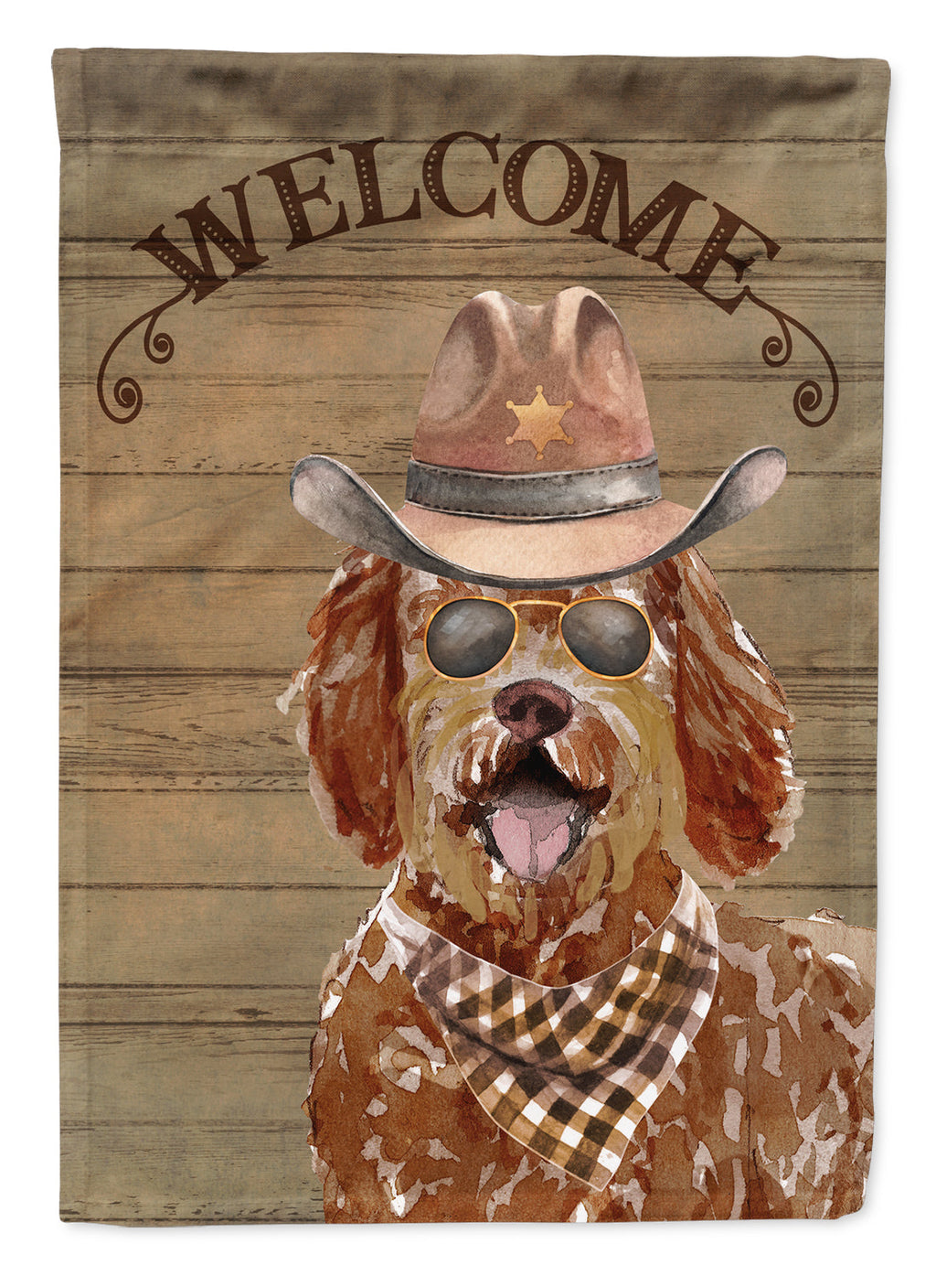 Labradoodle Country Dog Garden Flag Mailbox Decorative Yard Banner Outside Patio Artwork for Flower Beds, Garden Size, Multicolor