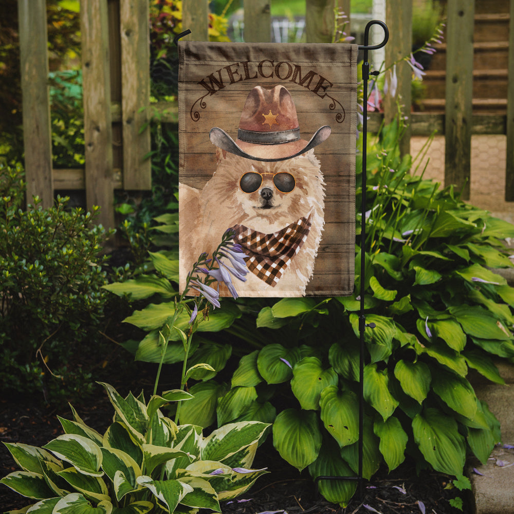Pomeranian #2 Country Dog Garden Flag Mailbox Decorative Yard Banner Outside Patio Artwork for Flower Beds, Garden Size, Multicolor