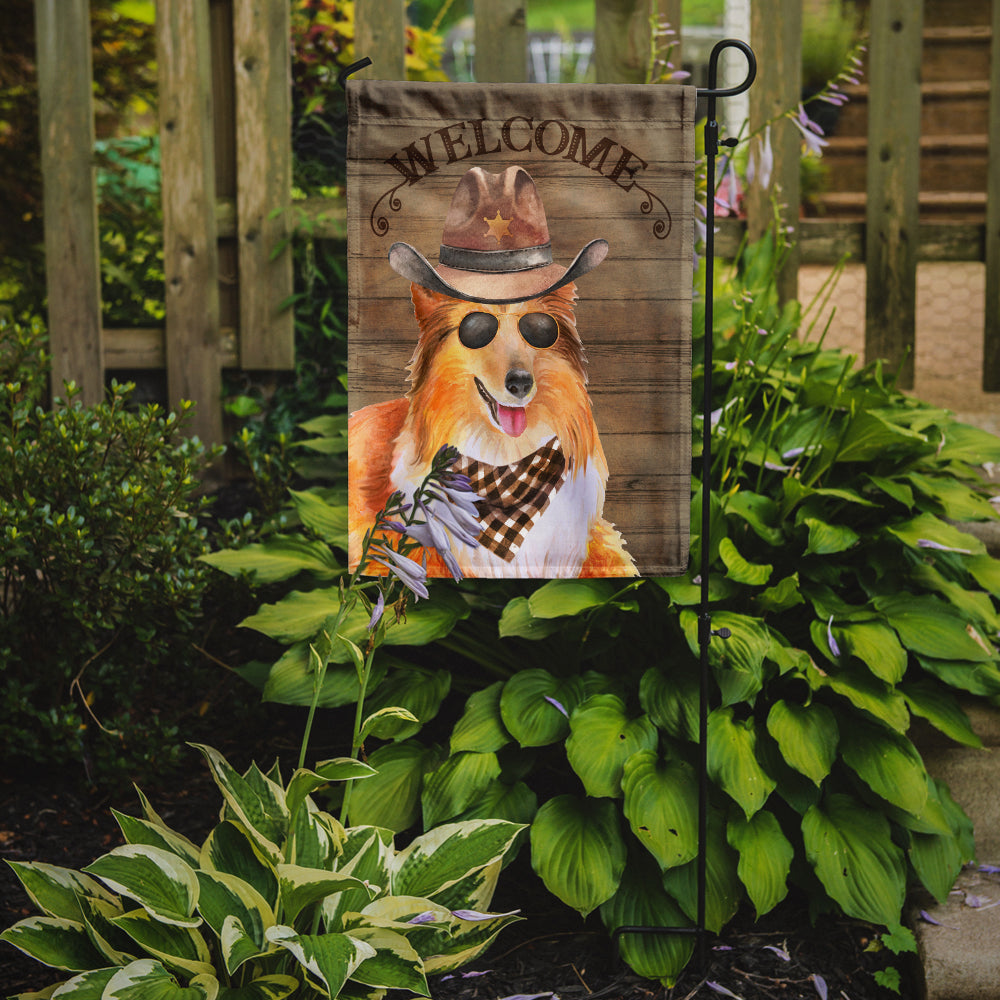 Sheltie Shetland Sheepdog Country Dog Garden Flag Mailbox Decorative Yard Banner Outside Patio Artwork for Flower Beds, Garden Size, Multicolor