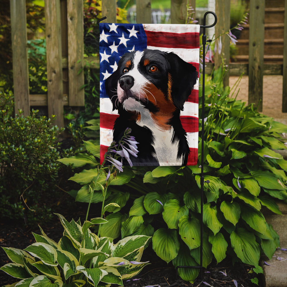 Appenzeller Sennenhund American Flag Garden Flag Mailbox Decorative Yard Banner Outside Patio Artwork for Flower Beds, Garden Size, Multicolor