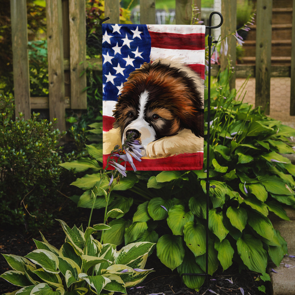 Bucovina Shepherd Dog American Flag Garden Flag Mailbox Decorative Yard Banner Outside Patio Artwork for Flower Beds, Garden Size, Multicolor