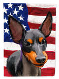 English Toy Terrier American Flag Garden Flag Mailbox Decorative Yard Banner Outside Patio Artwork for Flower Beds, Garden Size, Multicolor