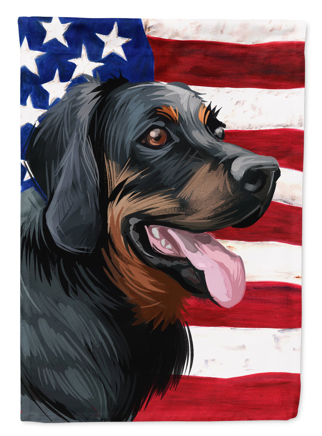 Polish Hunting Dog American Flag Garden Flag Mailbox Decorative Yard Banner Outside Patio Artwork for Flower Beds, Garden Size, Multicolor