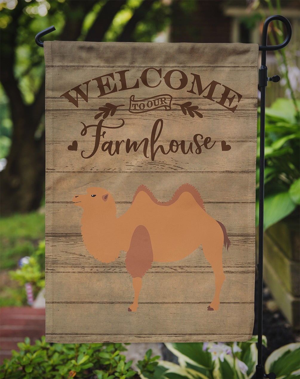 Bactrian Camel Welcome Garden Flag Mailbox Decorative Yard Banner Outside Patio Artwork for Flower Beds, Garden Size, Multicolor