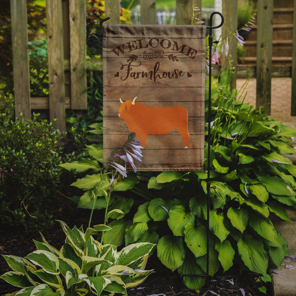 Highland Cow Welcome Garden Flag Mailbox Decorative Yard Banner Outside Patio Artwork for Flower Beds, Garden Size, Multicolor