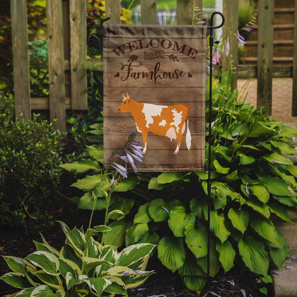 Guernsey Cow Welcome Garden Flag Mailbox Decorative Yard Banner Outside Patio Artwork for Flower Beds, Garden Size, Multicolor
