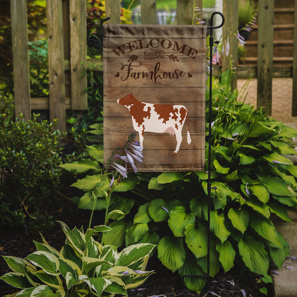Ayrshire Cow Welcome Garden Flag Mailbox Decorative Yard Banner Outside Patio Artwork for Flower Beds, Garden Size, Multicolor