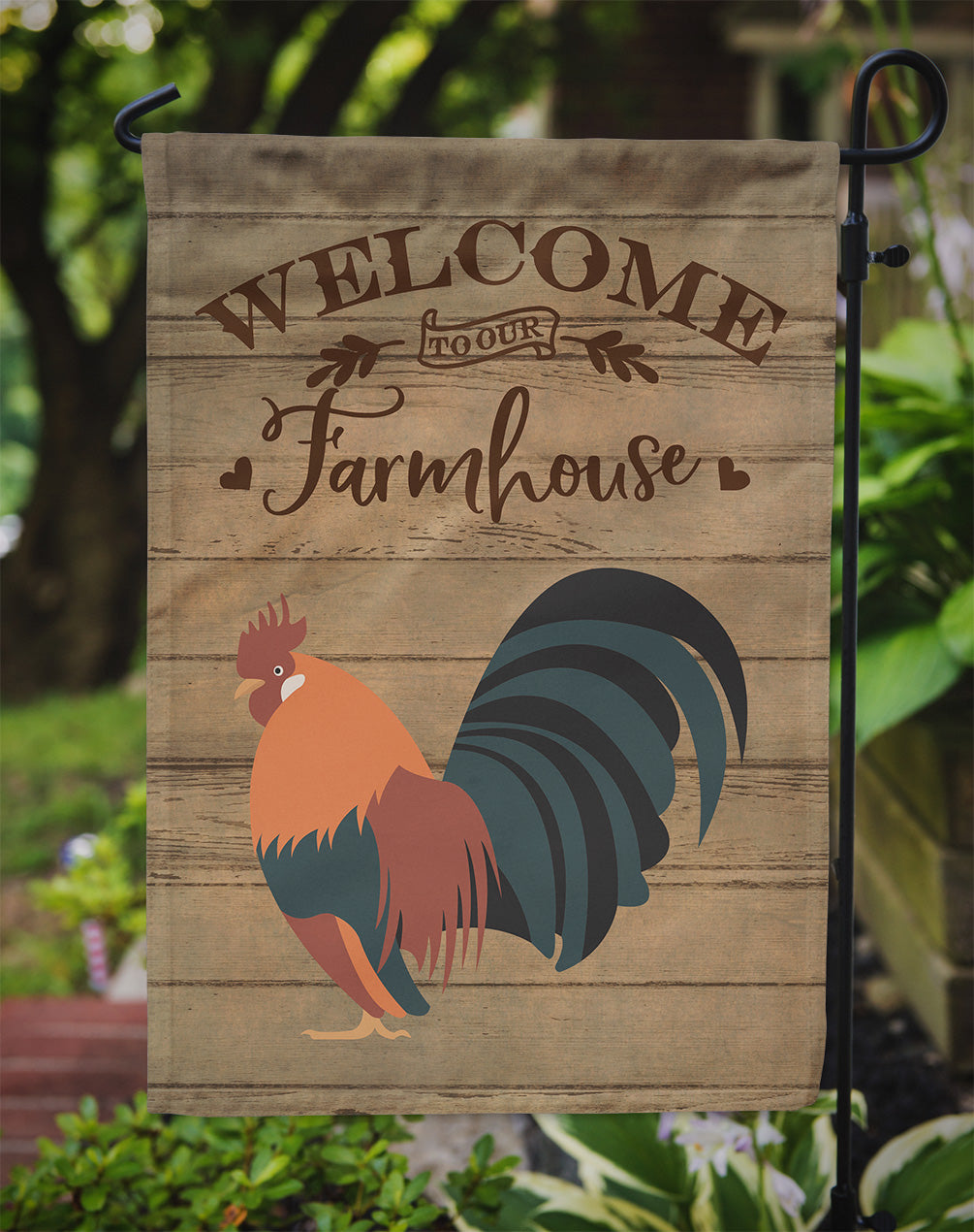 Dutch Bantam Chicken Welcome Garden Flag Mailbox Decorative Yard Banner Outside Patio Artwork for Flower Beds, Garden Size, Multicolor