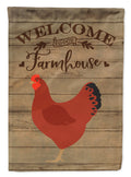 New Hampshire Red Chicken Welcome Garden Flag Mailbox Decorative Yard Banner Outside Patio Artwork for Flower Beds, Garden Size, Multicolor