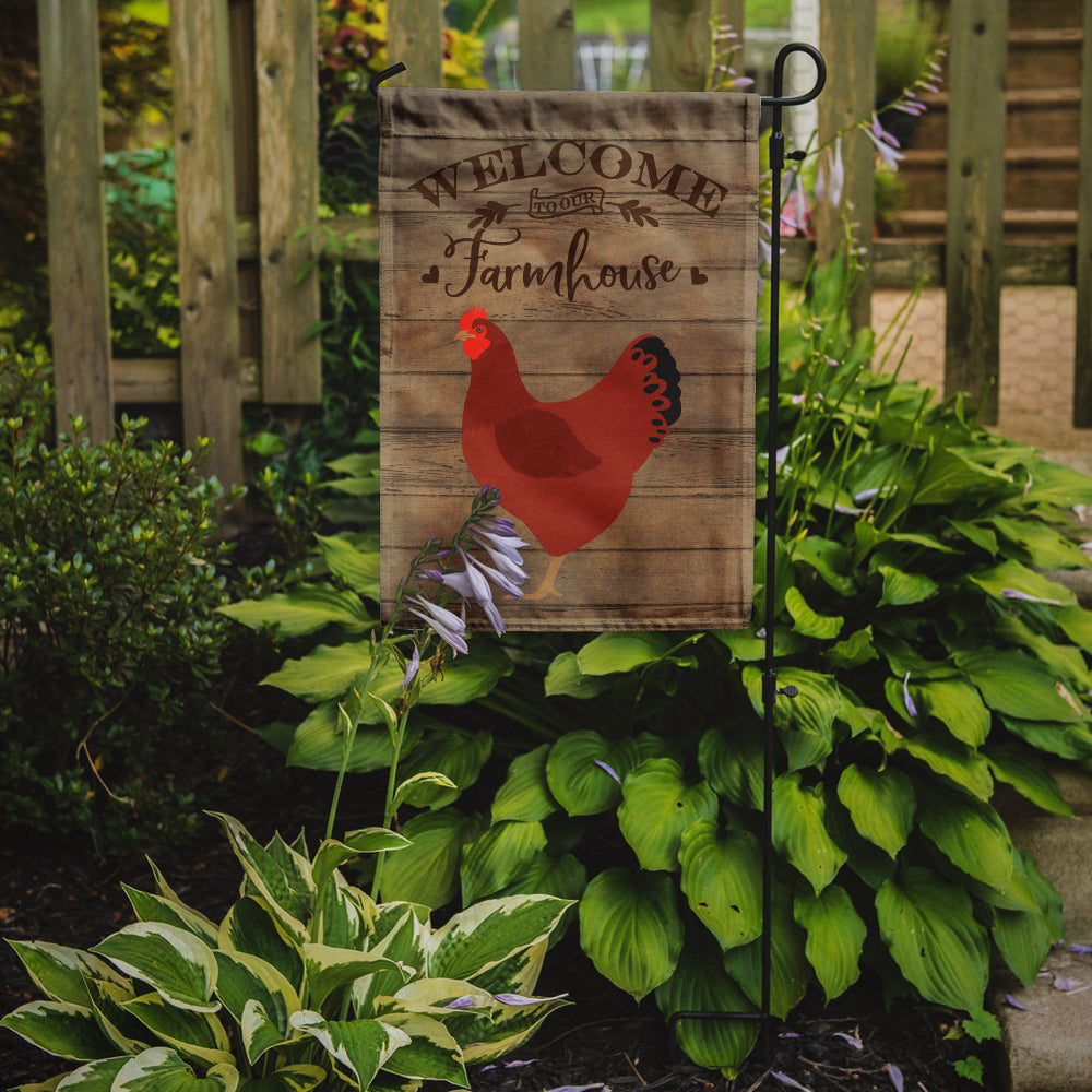 New Hampshire Red Chicken Welcome Garden Flag Mailbox Decorative Yard Banner Outside Patio Artwork for Flower Beds, Garden Size, Multicolor
