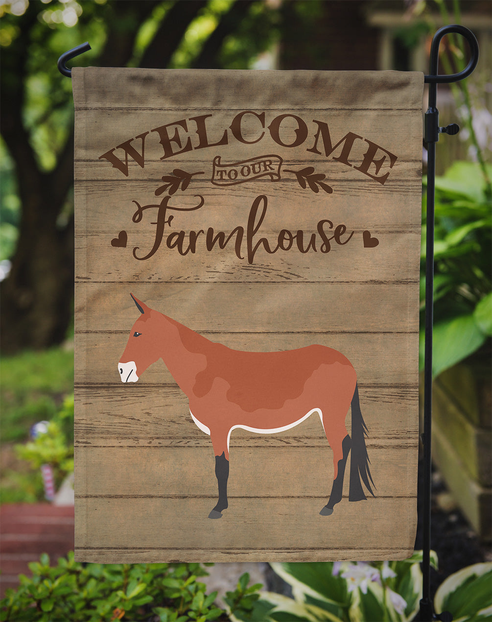 Mule Welcome Garden Flag Mailbox Decorative Yard Banner Outside Patio Artwork for Flower Beds, Garden Size, Multicolor