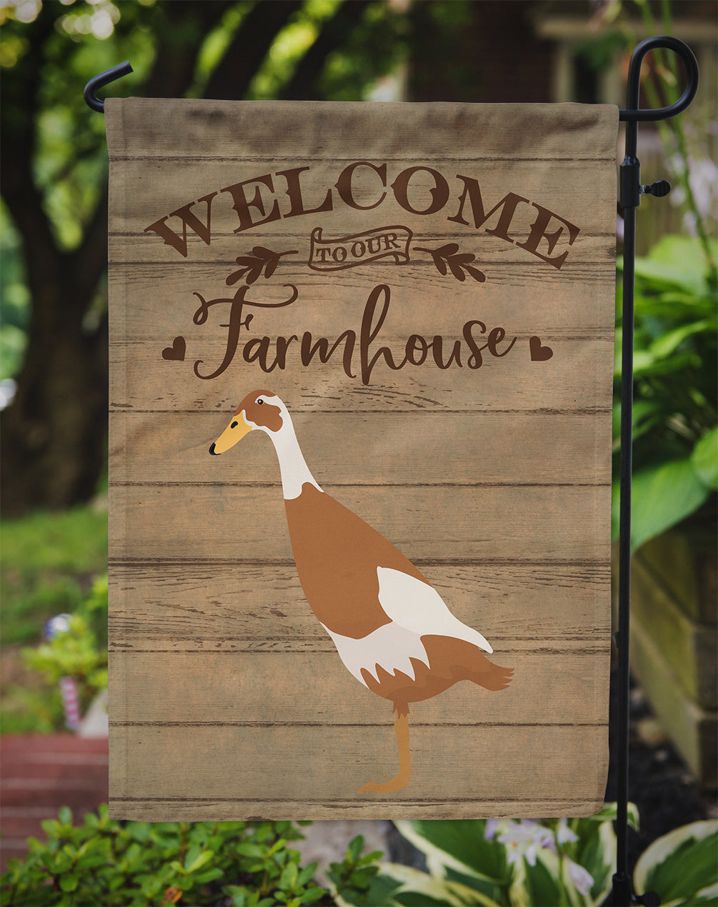 Indian Runner Duck Welcome Garden Flag Mailbox Decorative Yard Banner Outside Patio Artwork for Flower Beds, Garden Size, Multicolor