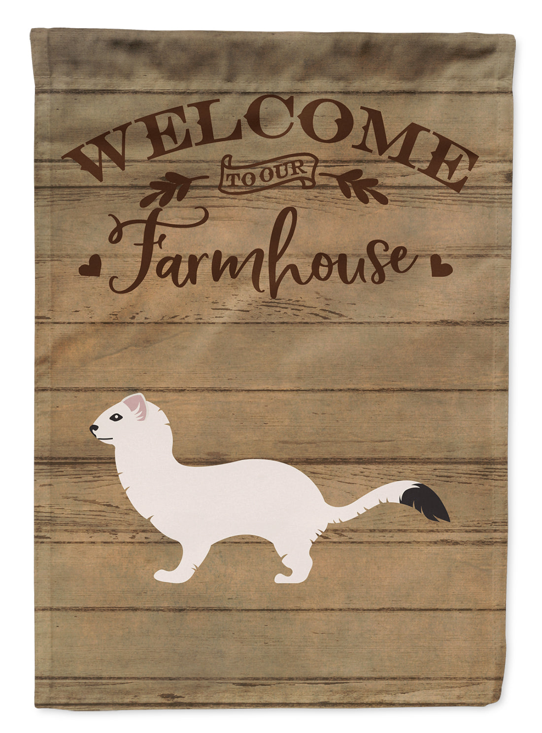 Stoat Short-tailed Weasel Welcome Garden Flag Mailbox Decorative Yard Banner Outside Patio Artwork for Flower Beds, Garden Size, Multicolor
