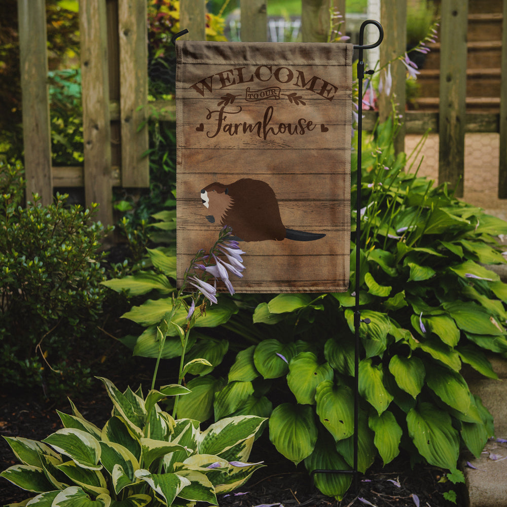 Eurasian Beaver Welcome Garden Flag Mailbox Decorative Yard Banner Outside Patio Artwork for Flower Beds, Garden Size, Multicolor