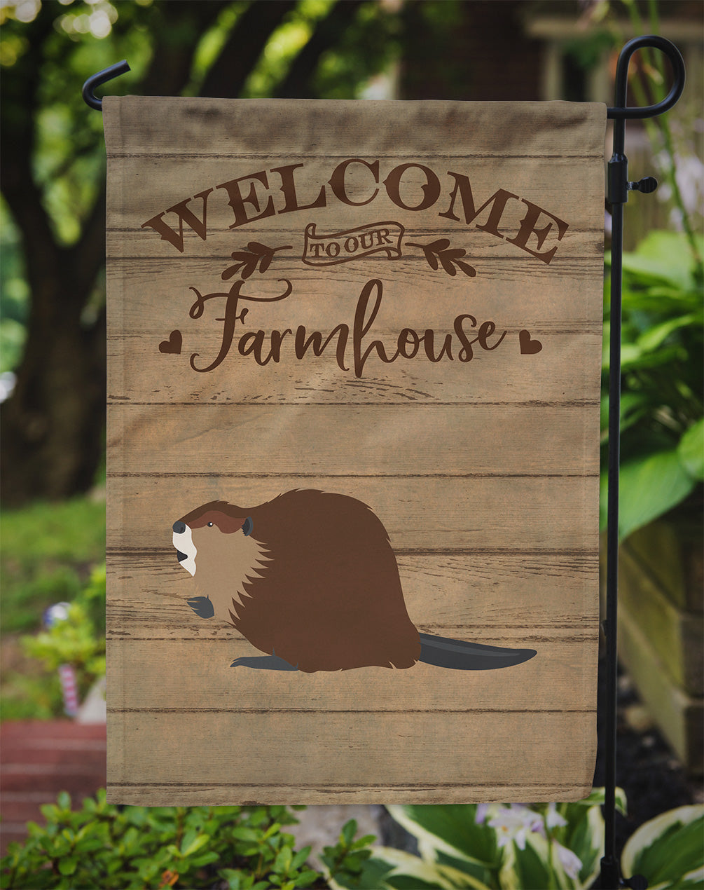 Eurasian Beaver Welcome Garden Flag Mailbox Decorative Yard Banner Outside Patio Artwork for Flower Beds, Garden Size, Multicolor