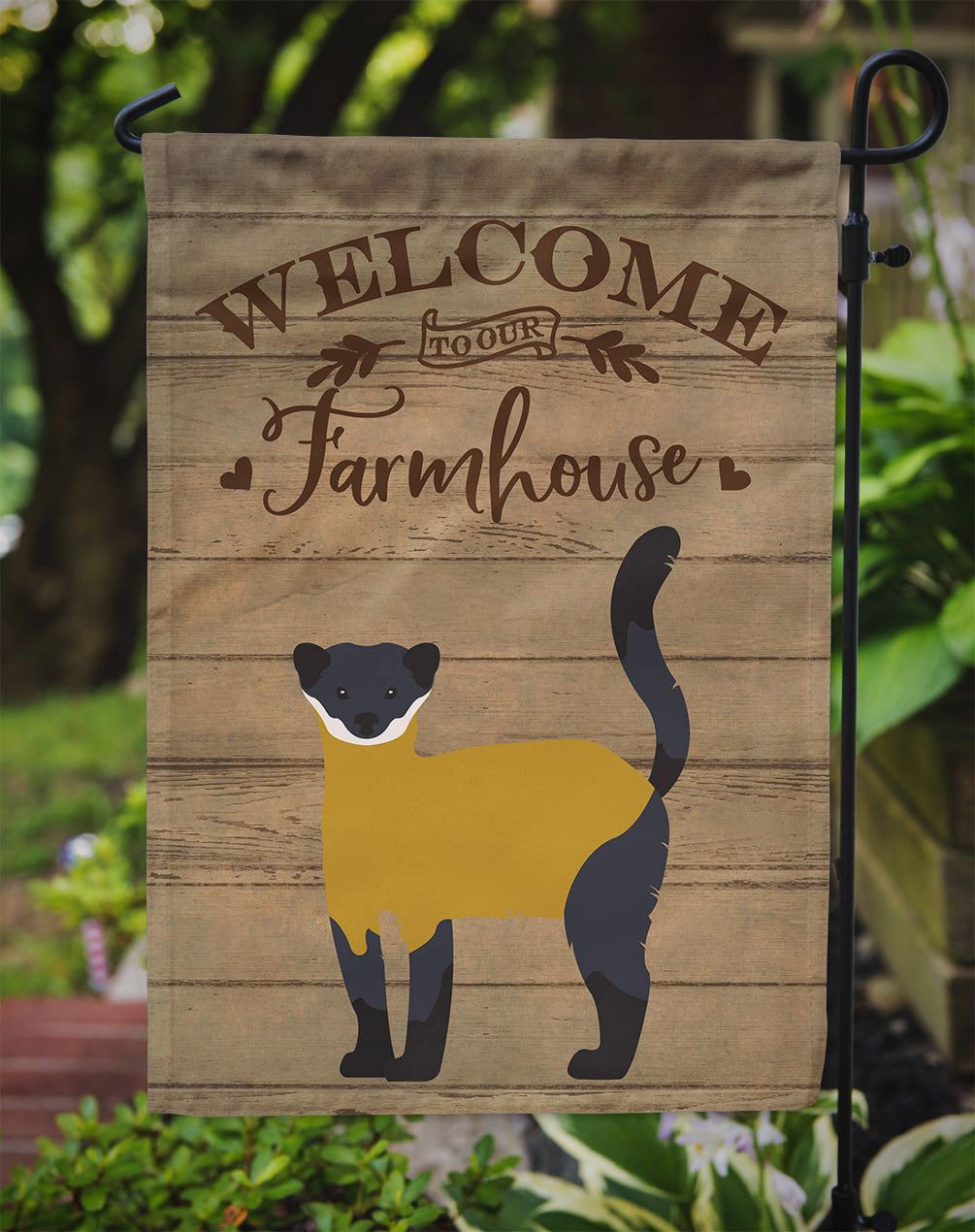 Yellow-Throated Marten Welcome Garden Flag Mailbox Decorative Yard Banner Outside Patio Artwork for Flower Beds, Garden Size, Multicolor