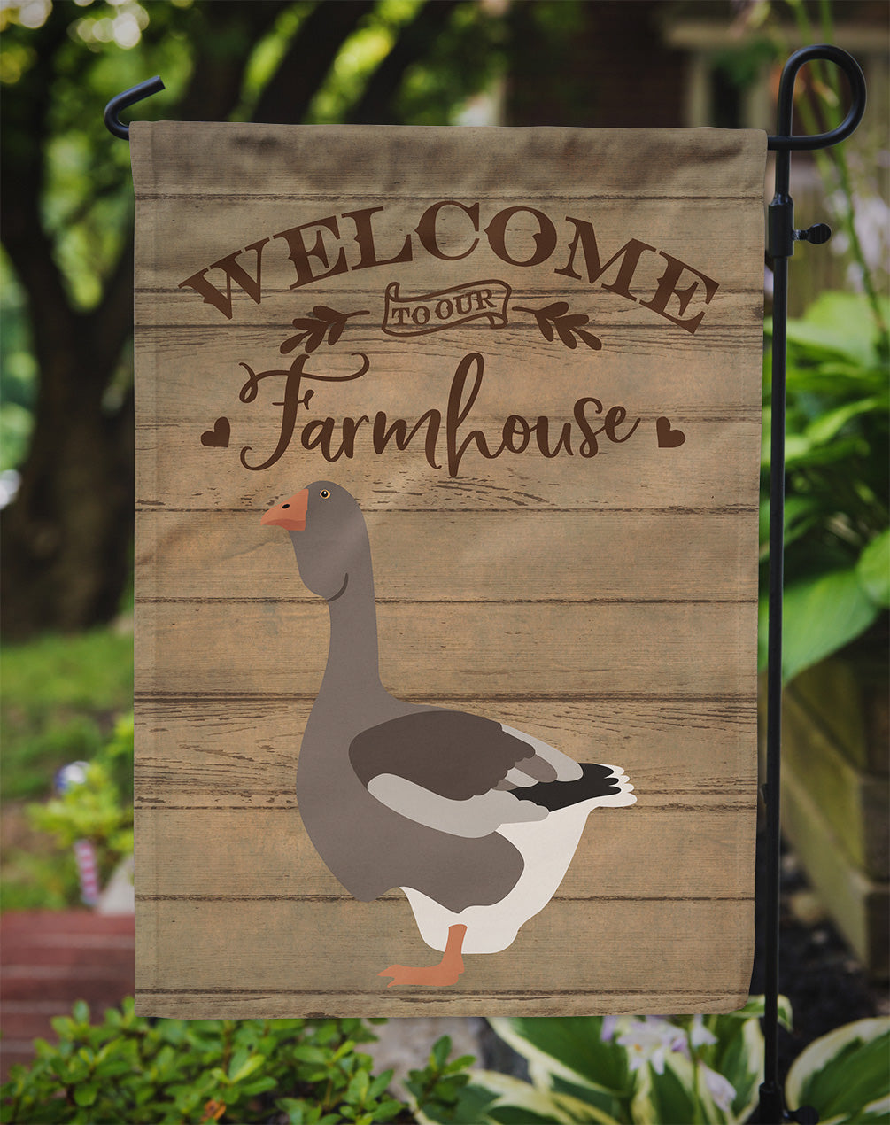 Toulouse Goose Welcome Garden Flag Mailbox Decorative Yard Banner Outside Patio Artwork for Flower Beds, Garden Size, Multicolor