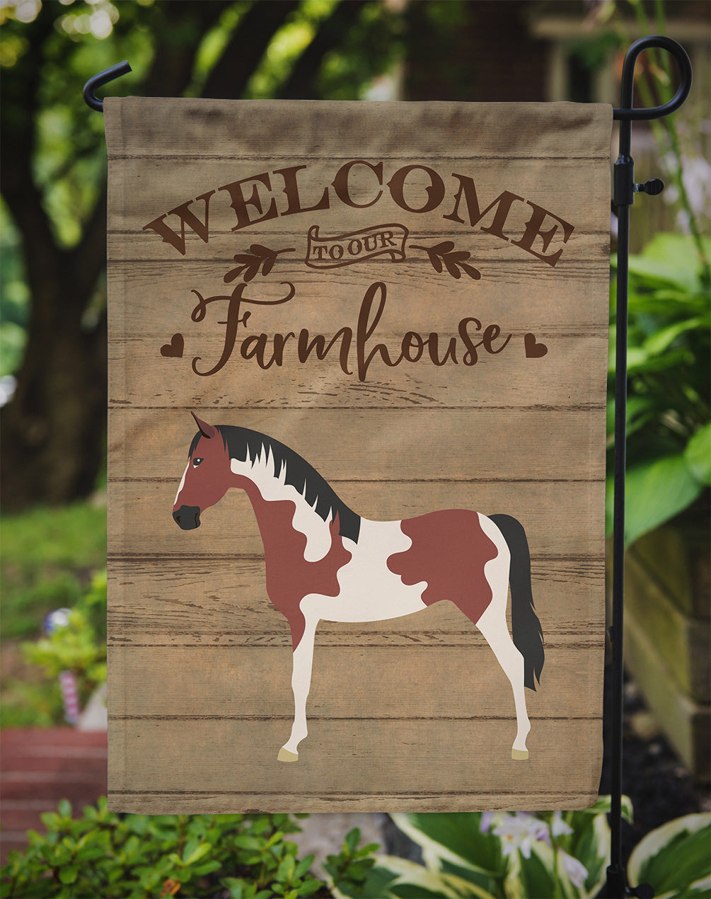 Pinto Horse Welcome Garden Flag Mailbox Decorative Yard Banner Outside Patio Artwork for Flower Beds, Garden Size, Multicolor