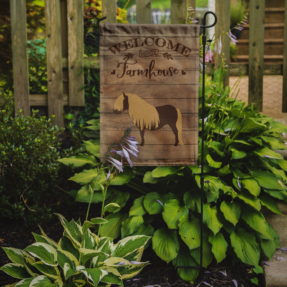 Shetland Pony Horse Welcome Garden Flag Mailbox Decorative Yard Banner Outside Patio Artwork for Flower Beds, Garden Size, Multicolor