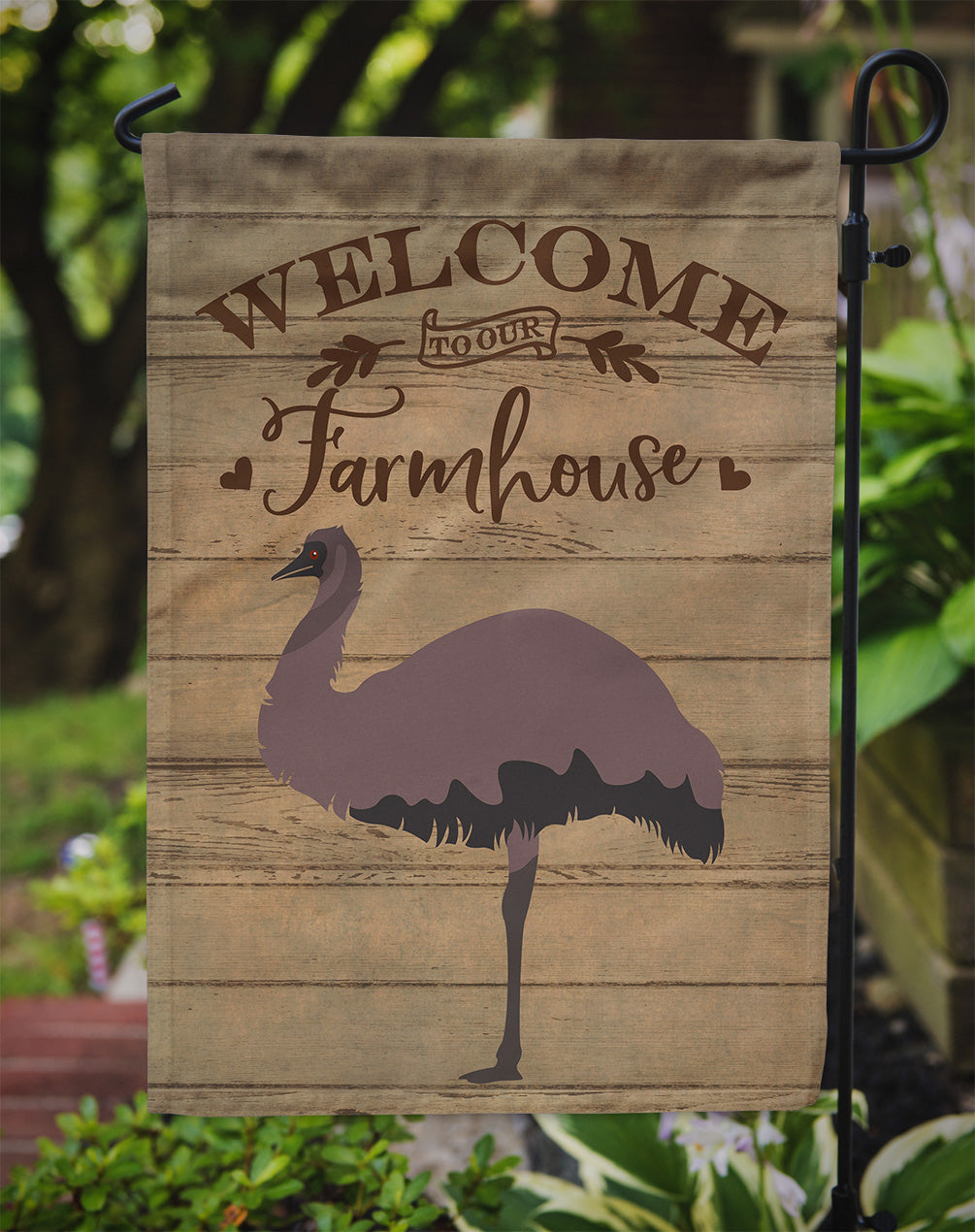 Emu Welcome Garden Flag Mailbox Decorative Yard Banner Outside Patio Artwork for Flower Beds, Garden Size, Multicolor
