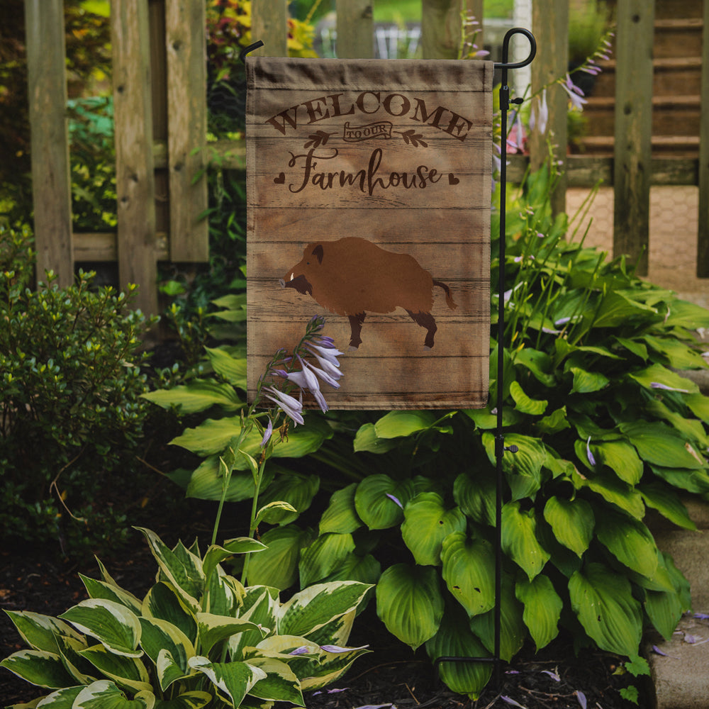 Wild Boar Pig Welcome Garden Flag Mailbox Decorative Yard Banner Outside Patio Artwork for Flower Beds, Garden Size, Multicolor