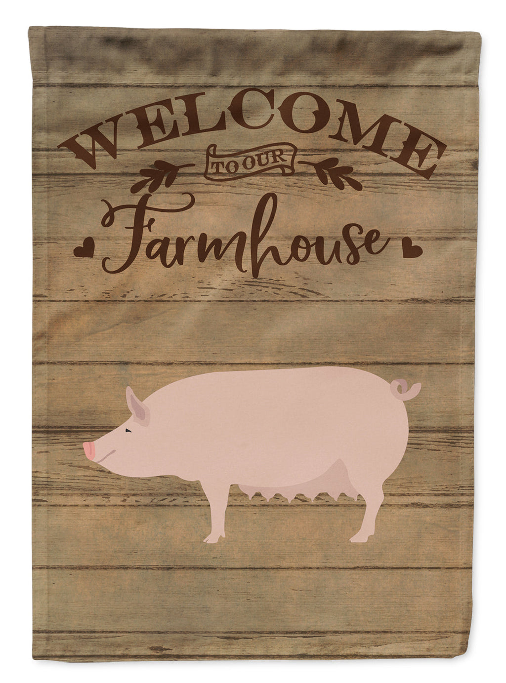 English Large White Pig Welcome Garden Flag Mailbox Decorative Yard Banner Outside Patio Artwork for Flower Beds, Garden Size, Multicolor