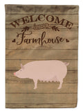 English Large White Pig Welcome Garden Flag Mailbox Decorative Yard Banner Outside Patio Artwork for Flower Beds, Garden Size, Multicolor
