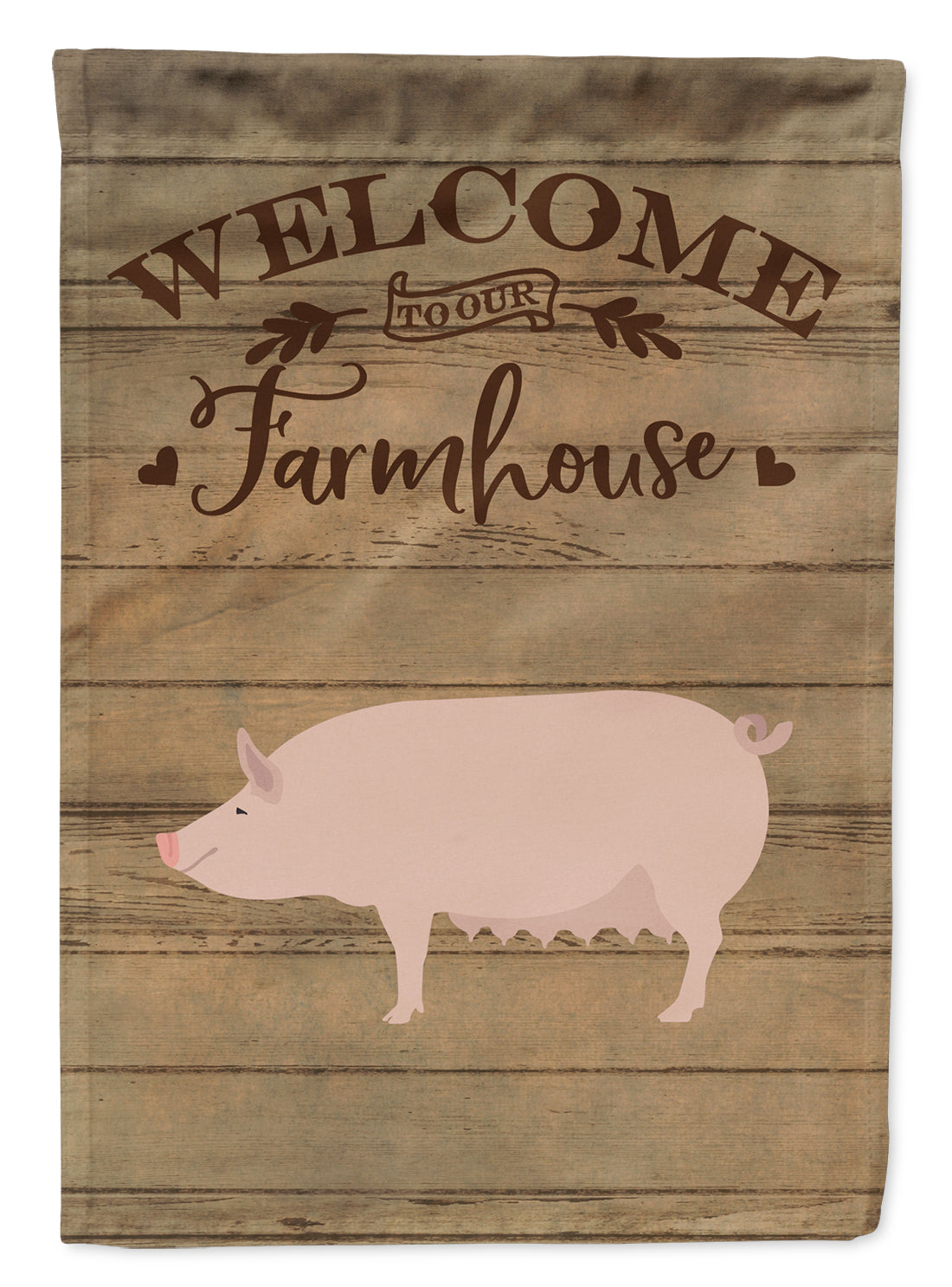 English Large White Pig Welcome Garden Flag Mailbox Decorative Yard Banner Outside Patio Artwork for Flower Beds, Garden Size, Multicolor