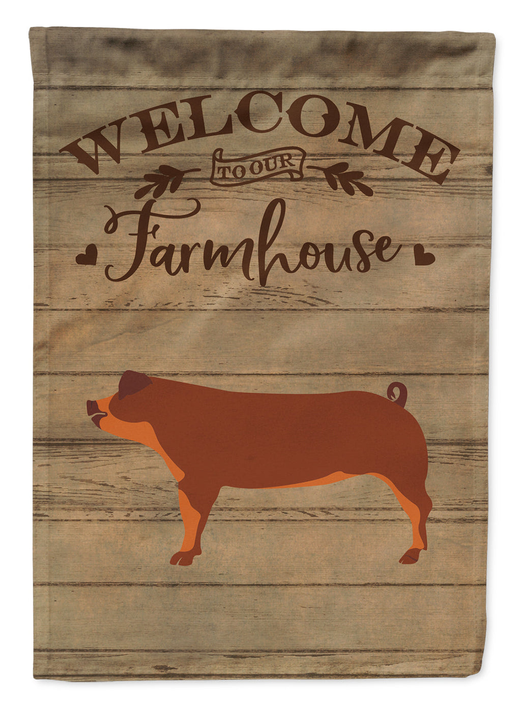 Duroc Pig Welcome Garden Flag Mailbox Decorative Yard Banner Outside Patio Artwork for Flower Beds, Garden Size, Multicolor