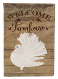 Silver Fantail Pigeon Welcome Garden Flag Mailbox Decorative Yard Banner Outside Patio Artwork for Flower Beds, Garden Size, Multicolor