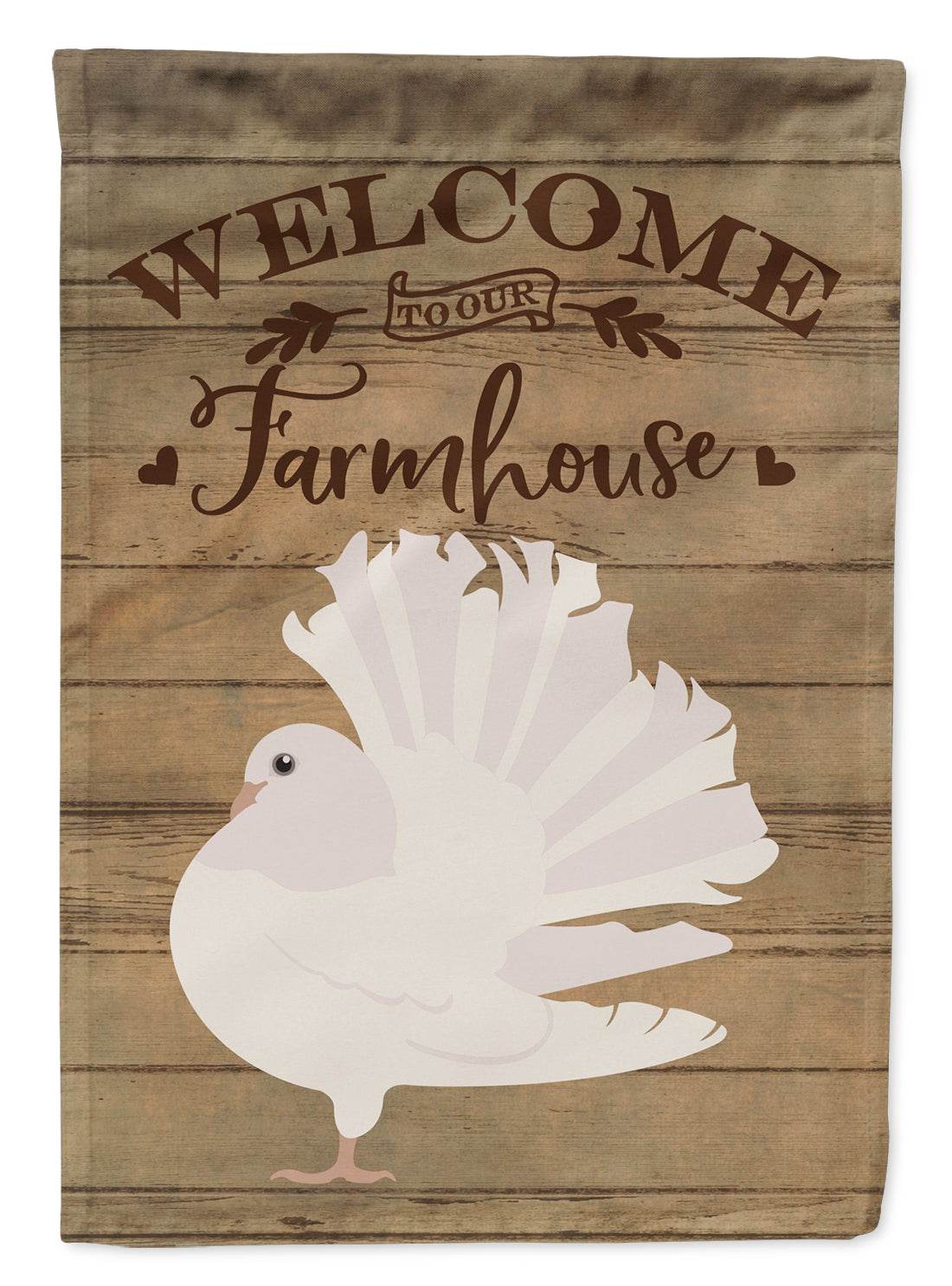 Silver Fantail Pigeon Welcome Garden Flag Mailbox Decorative Yard Banner Outside Patio Artwork for Flower Beds, Garden Size, Multicolor