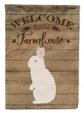 New Zealand White Rabbit Welcome Garden Flag Mailbox Decorative Yard Banner Outside Patio Artwork for Flower Beds, Garden Size, Multicolor
