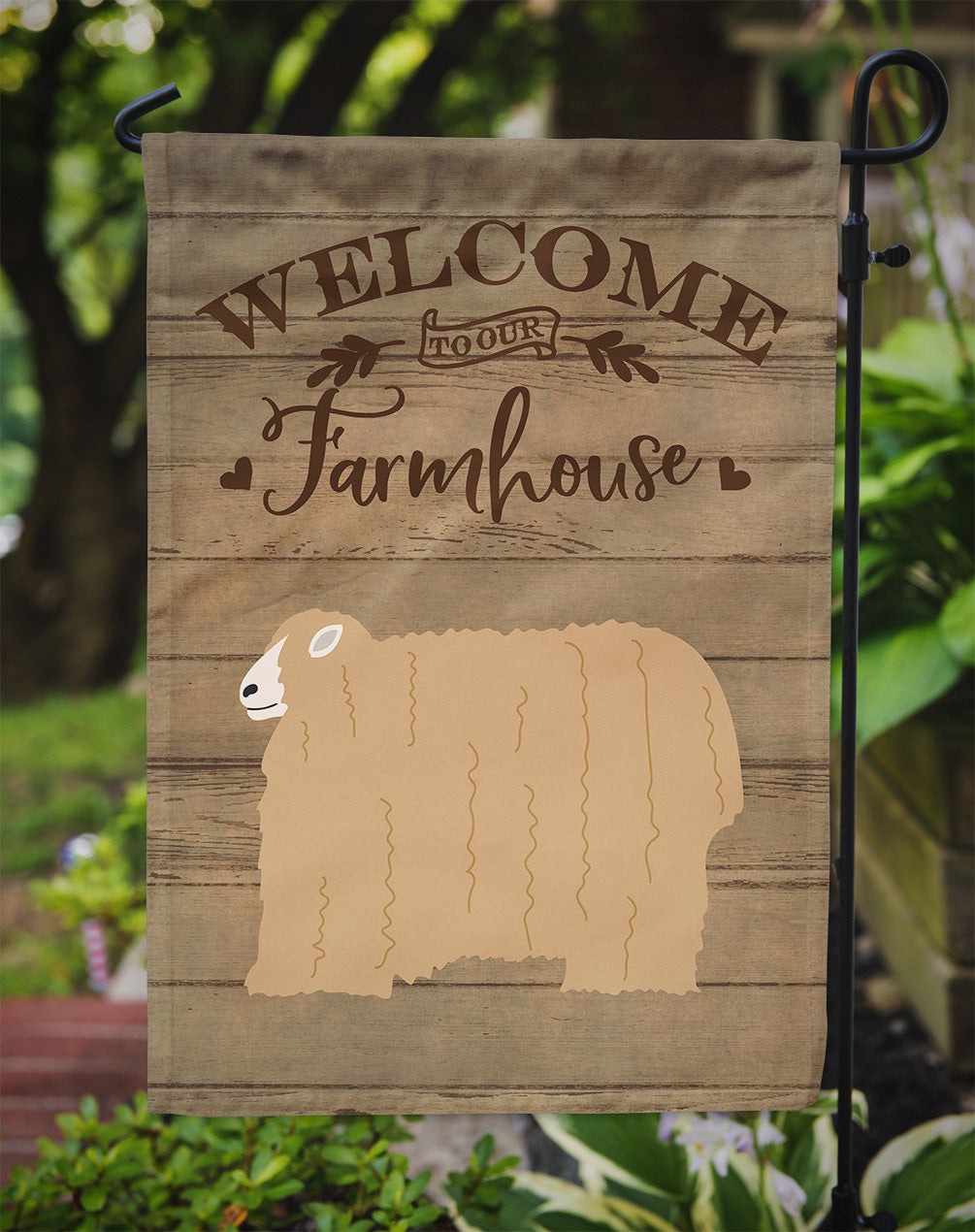 Lincoln Longwool Sheep Welcome Garden Flag Mailbox Decorative Yard Banner Outside Patio Artwork for Flower Beds, Garden Size, Multicolor