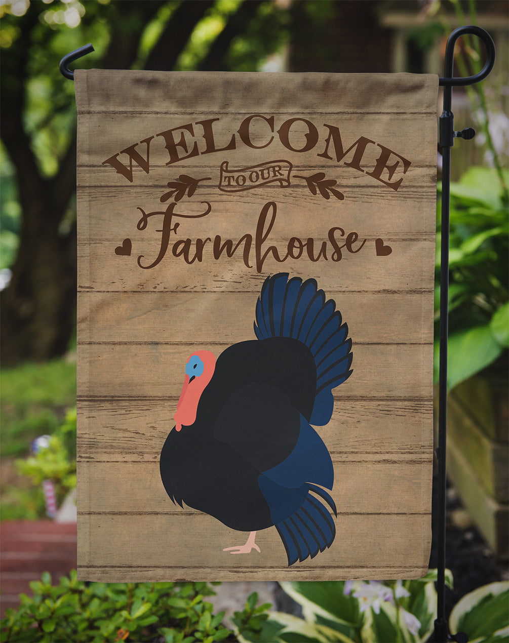 Norfolk Black Turkey Welcome Garden Flag Mailbox Decorative Yard Banner Outside Patio Artwork for Flower Beds, Garden Size, Multicolor