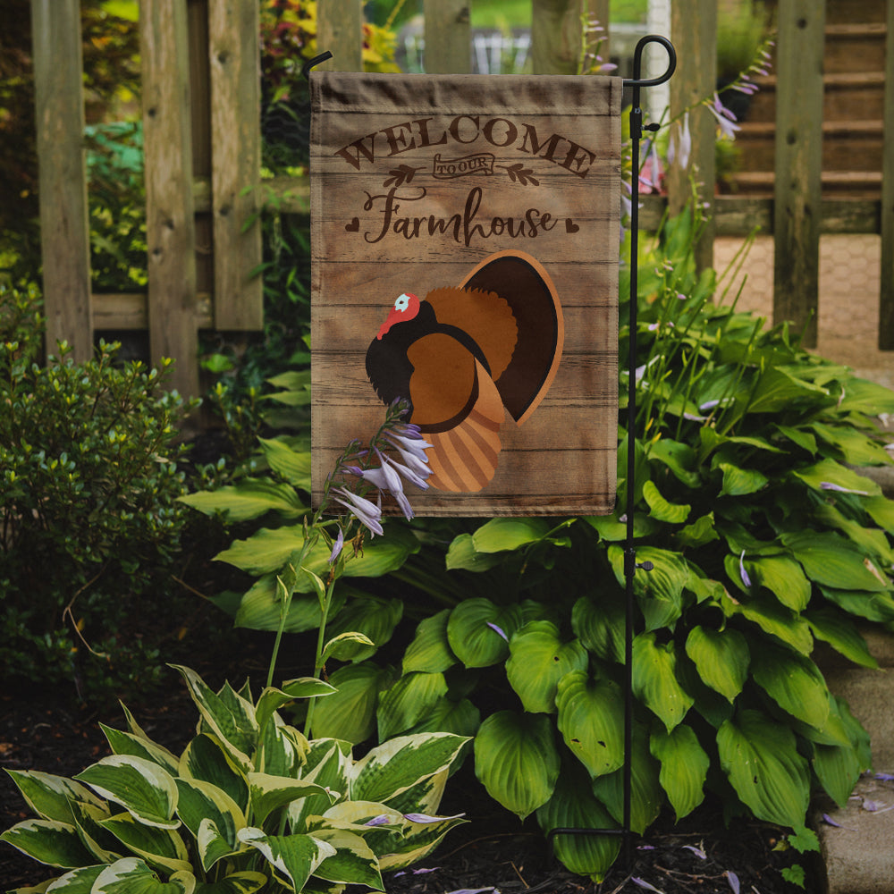 Bronze Turkey Welcome Garden Flag Mailbox Decorative Yard Banner Outside Patio Artwork for Flower Beds, Garden Size, Multicolor