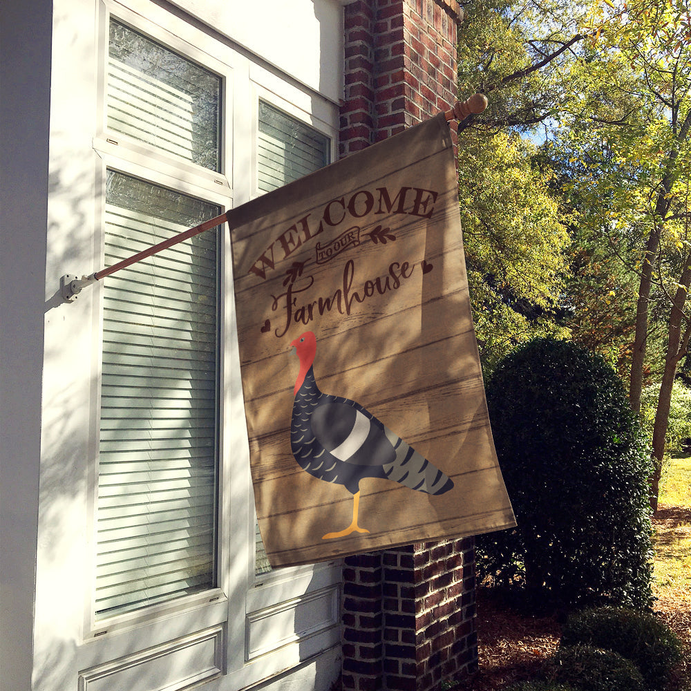 Marragansett Turkey Welcome House Flag 28x40 Porch Sleeve Pole Decorative Outside Yard Banner Artwork Wall Hanging, Polyester
