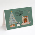 Piebald French Bulldog Christmas Everyone Greeting Cards Pack of 8 Blank Cards with Envelopes Whimsical A7 Size 5x7