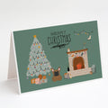 Brown French Bulldog Christmas Everyone Greeting Cards Pack of 8 Blank Cards with Envelopes Whimsical A7 Size 5x7