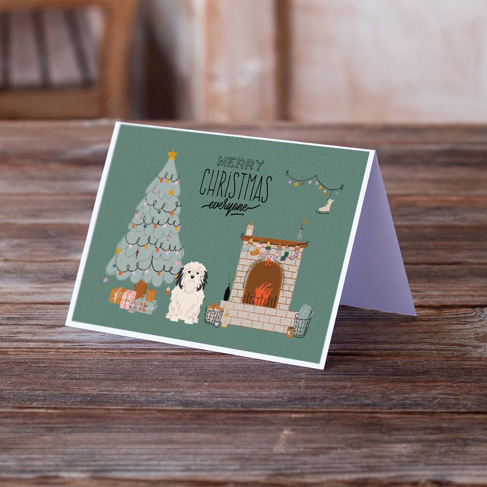 Lowchen Christmas Everyone Greeting Cards Pack of 8 Blank Cards with Envelopes Whimsical A7 Size 5x7