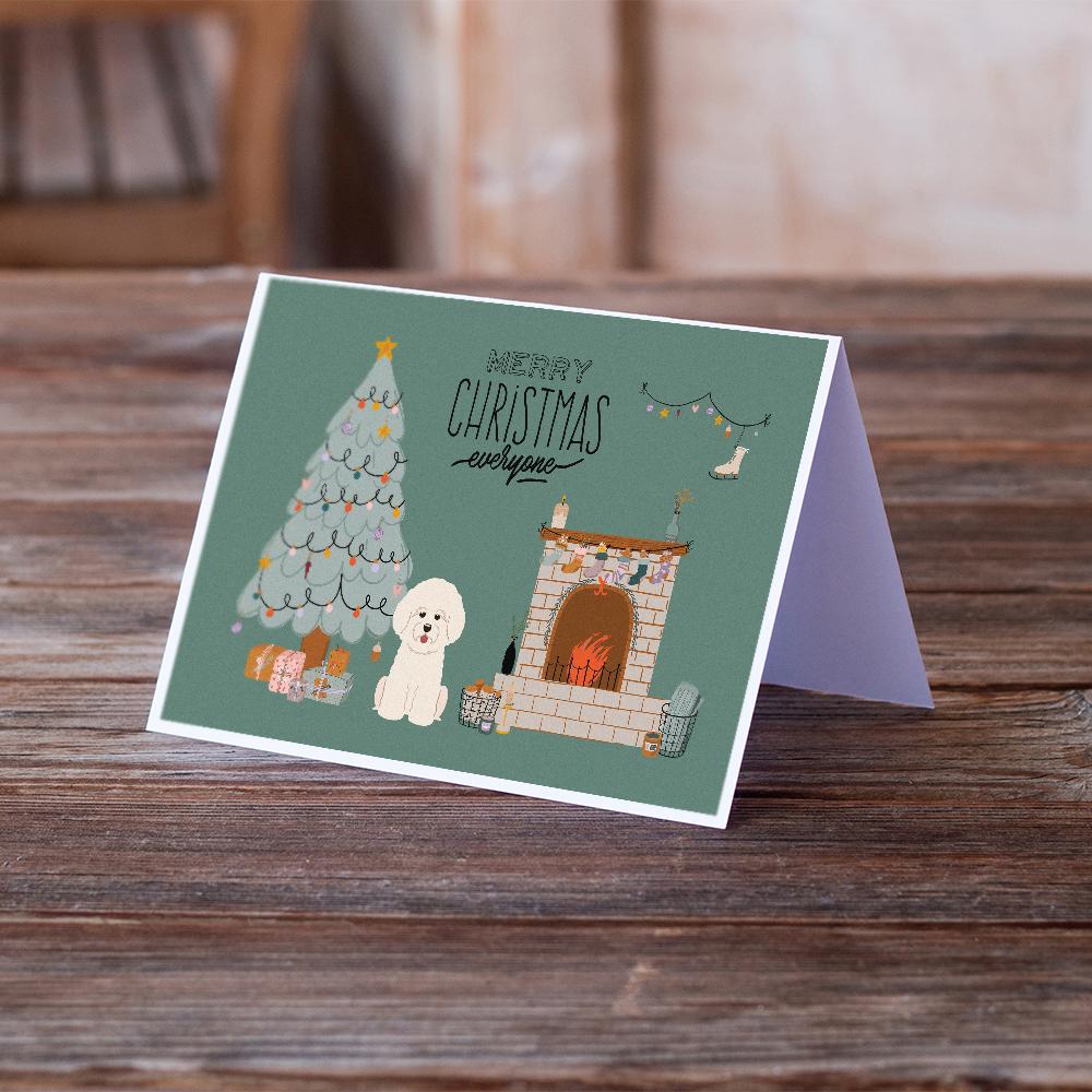 Bichon Frise Christmas Everyone Greeting Cards Pack of 8 Blank Cards with Envelopes Whimsical A7 Size 5x7