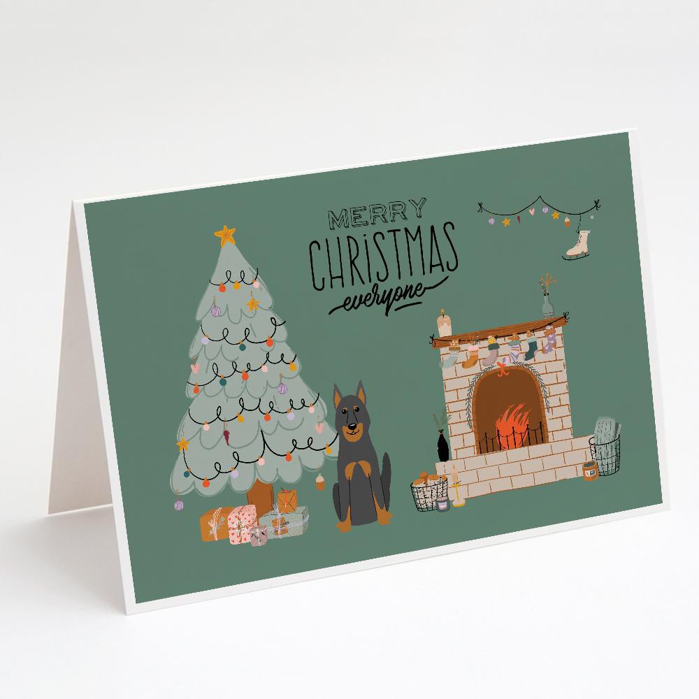 Beauce Shepherd Dog Christmas Everyone Greeting Cards Pack of 8 Blank Cards with Envelopes Whimsical A7 Size 5x7