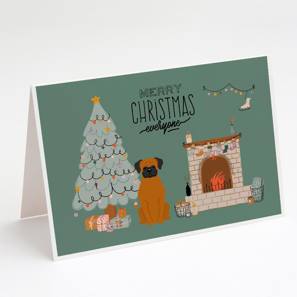 Fawn Boxer Christmas Everyone Greeting Cards Pack of 8 Blank Cards with Envelopes Whimsical A7 Size 5x7