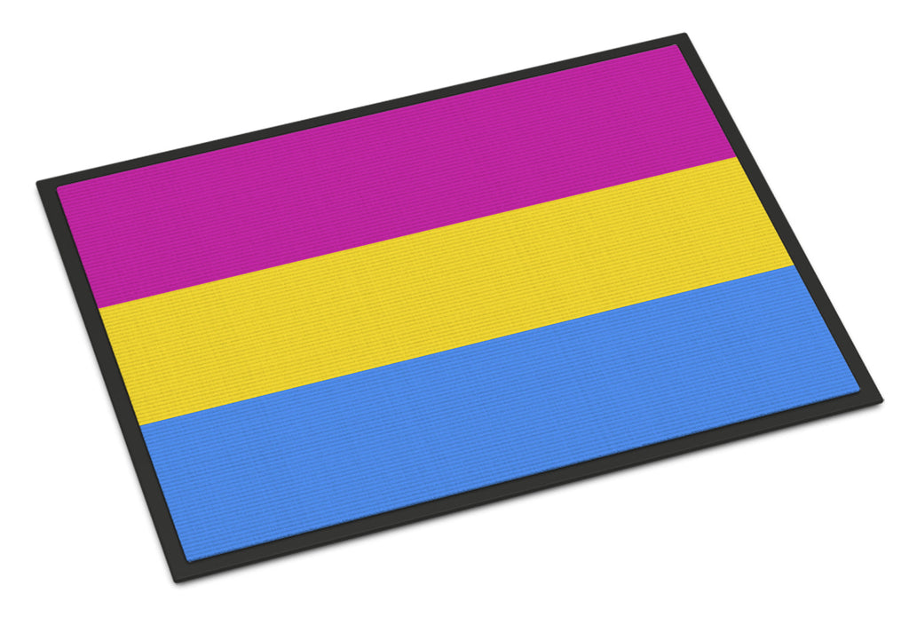 Pansexual Pride Doormat Indoor Outdoor 18H X 27W Front Door Mat Rugs for Entryway, Non Slip Washable